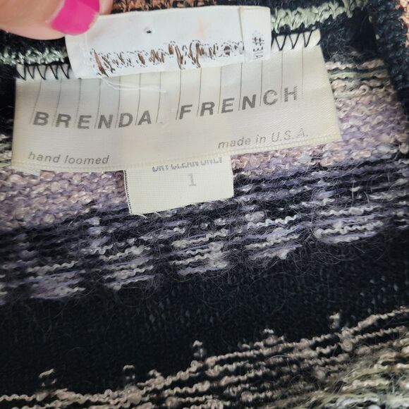 Vintage Brenda French sz 1 Neiman Marcus Hand Loomed Knit wool mohair Cardigan - Picture 14 of 15